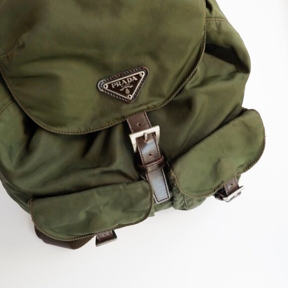 Authentic Preowned Prada Green Nylon Small Backpack - Picture 9 of 13
